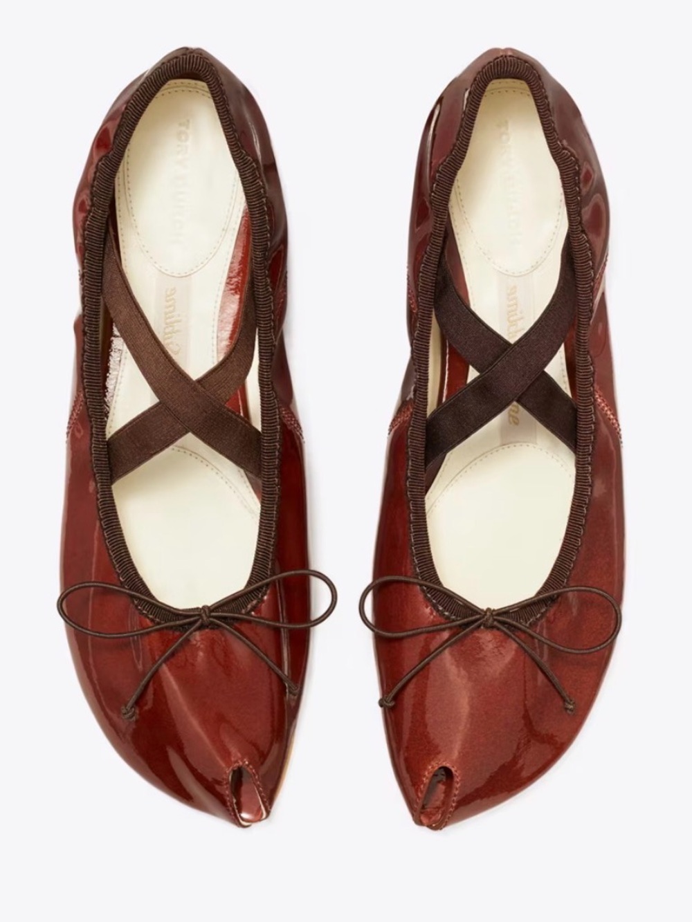 Tory Burch PEEP-TOE MARY JANE BALLET Size 8